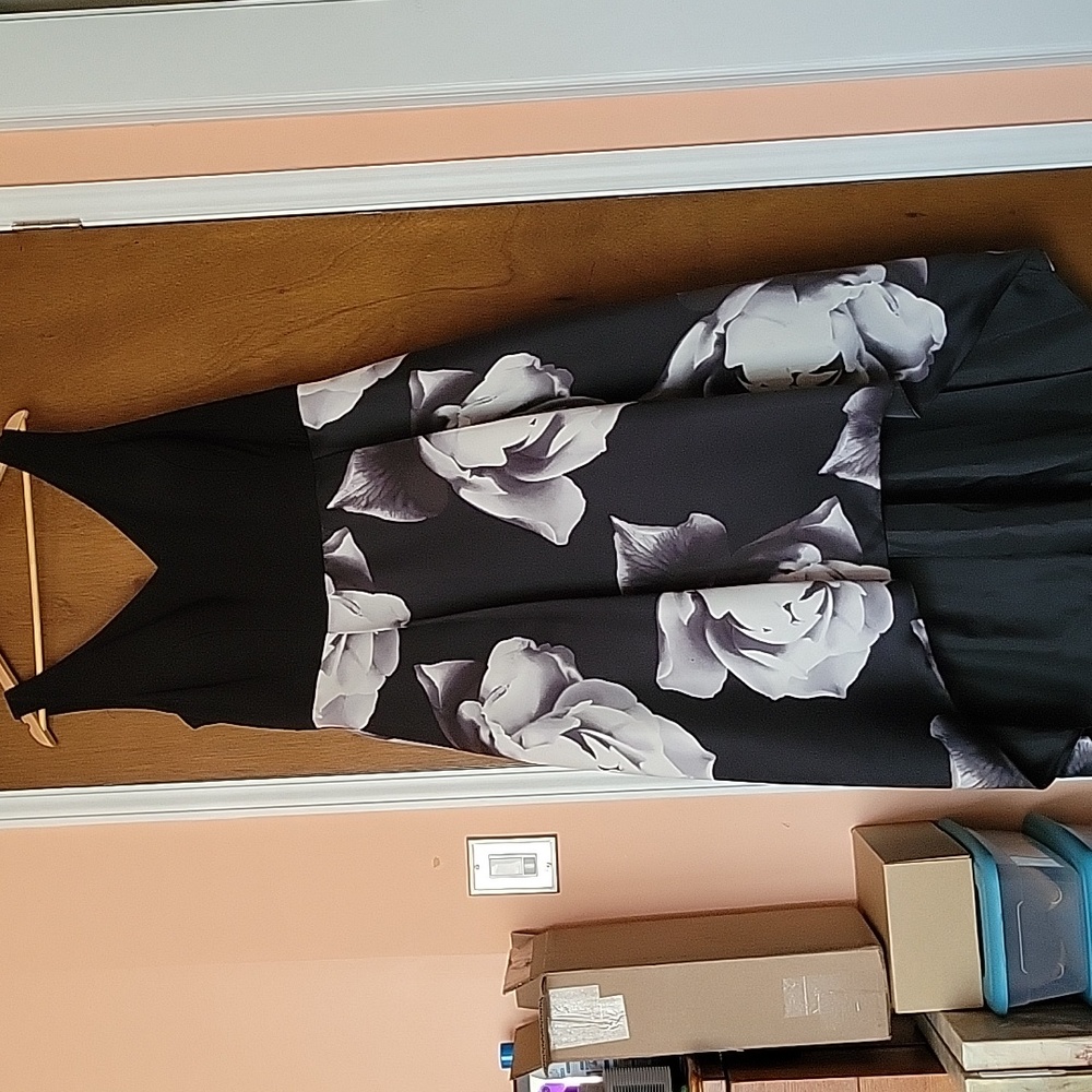 BLACK high low evening sleeveless dress